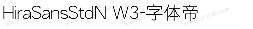 HiraSansStdN W3字体转换